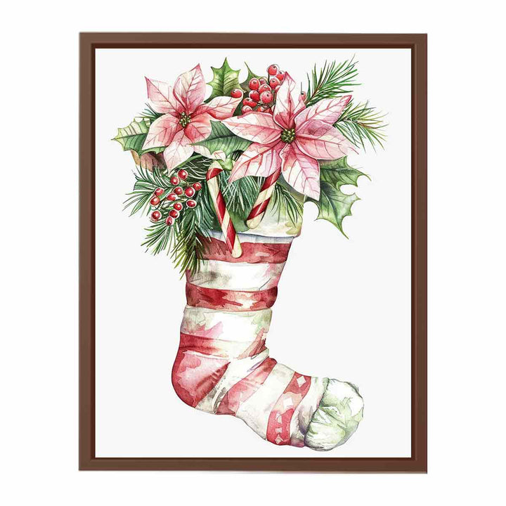 Christmas Striped Stockings  Poster