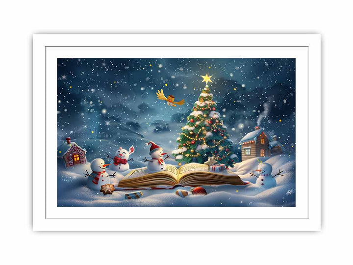 Christmas Tree Landscape Streched canvas