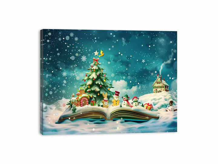 Christmas Tree Landscape Canvas Print