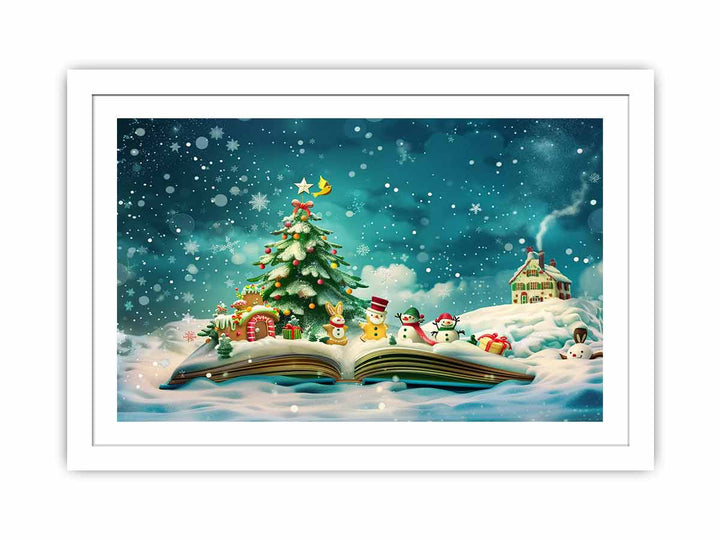 Christmas Tree Landscape Streched canvas