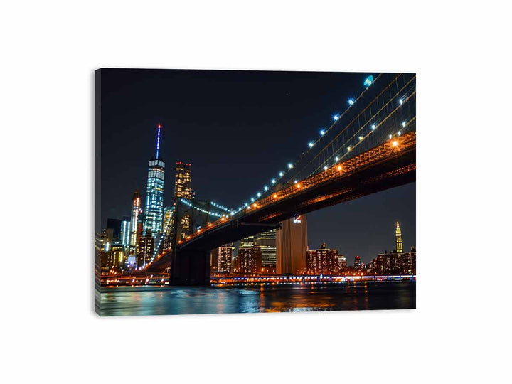 Brooklyn Bridget Night Canvas Print