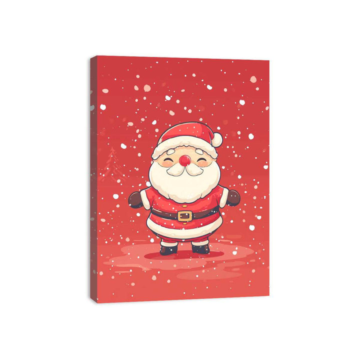 Santa in The Snow  Canvas Print