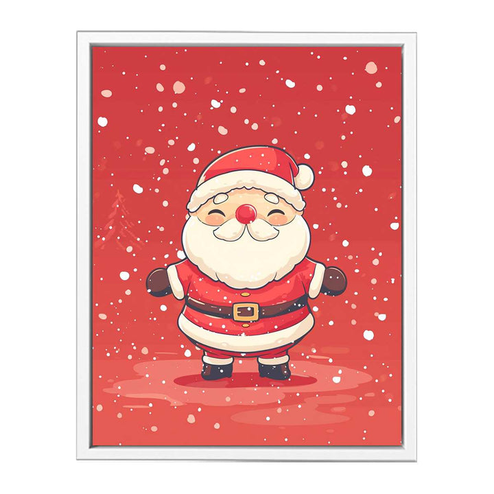 Santa in The Snow  Framed Print