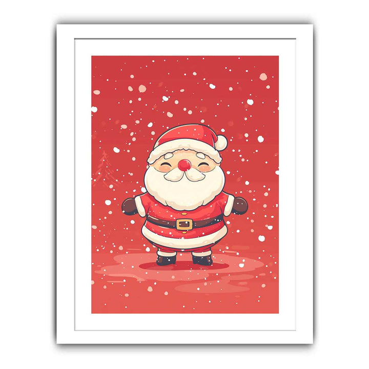 Santa in The Snow  Streched canvas