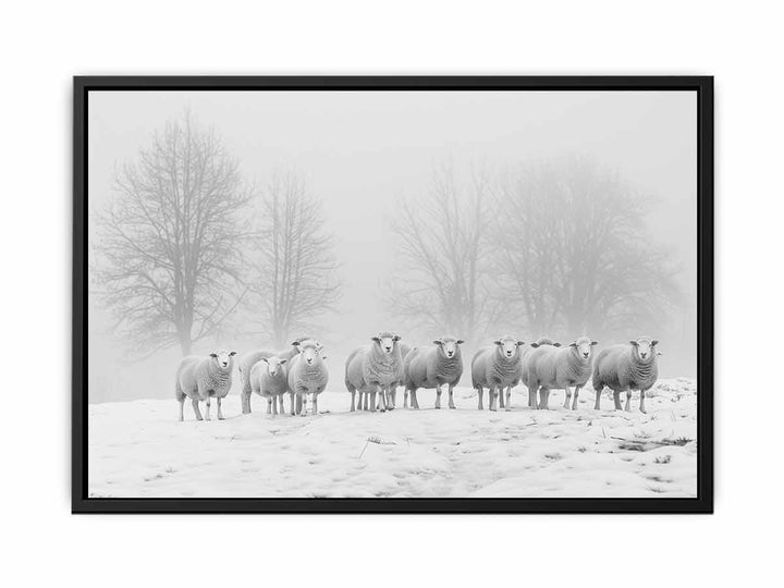 Sheep in the Field  Painting