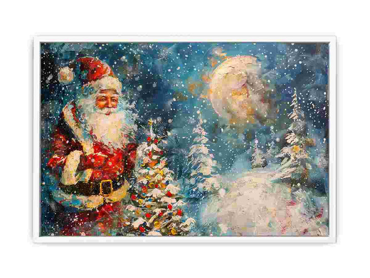 Santa Coming Framed Print