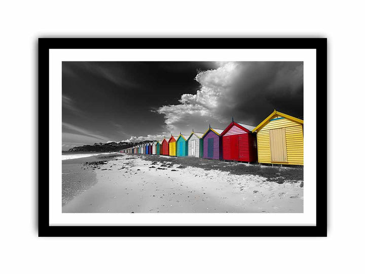 Brighton Beach Bathing Huts  Art Print