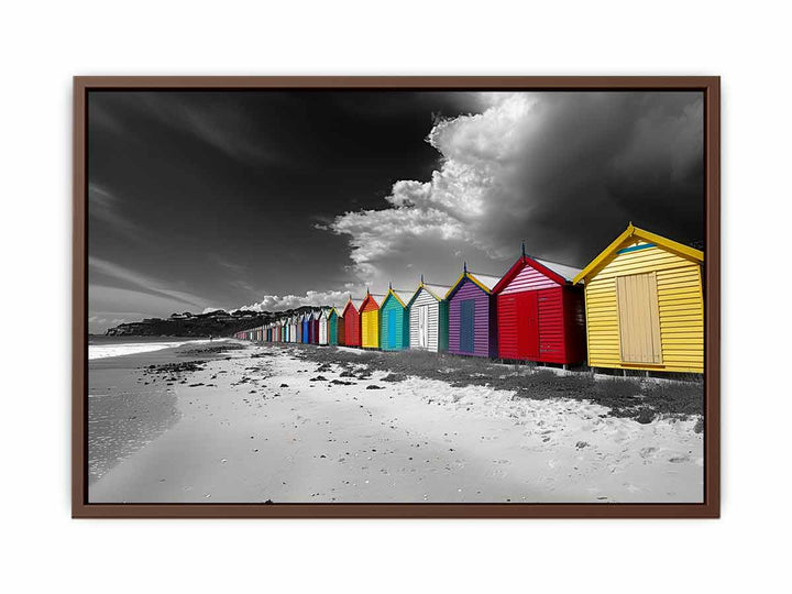 Brighton Beach Bathing Huts  Poster