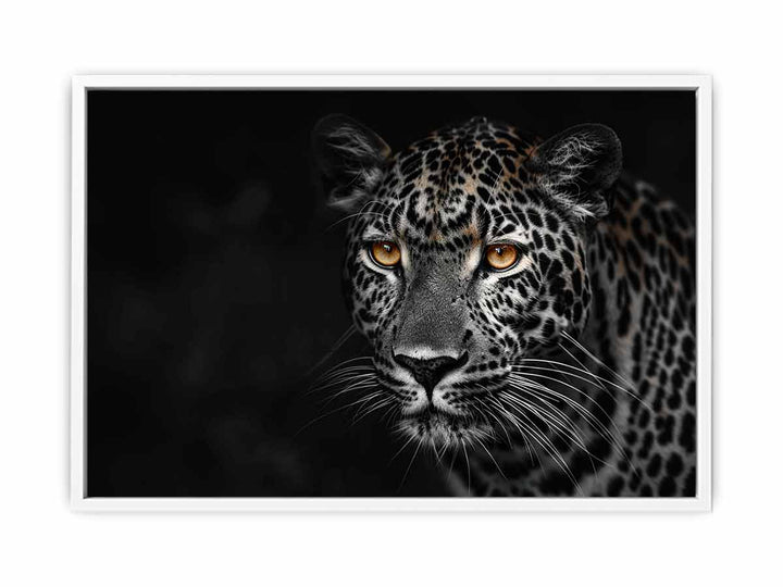 Leopard in Dark Framed Print