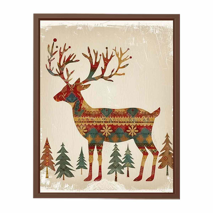 Retro Reindeer  Poster