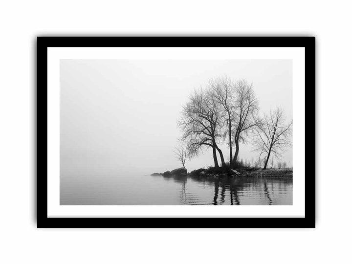 Misty Lake  Art Print