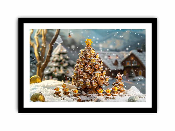 Gingerbread Tree  Art Print