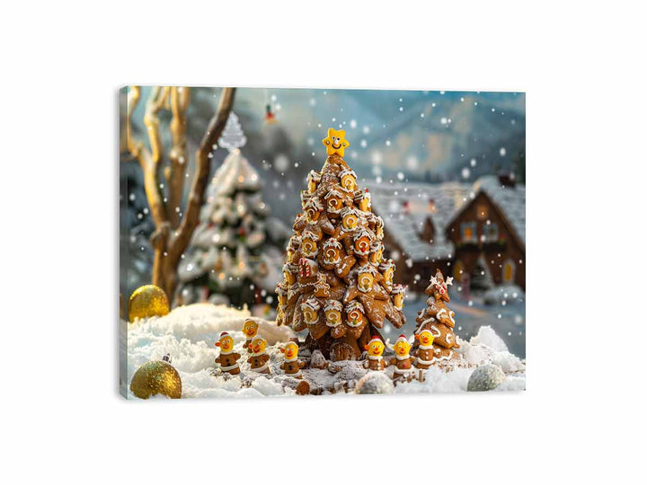 Gingerbread Tree Canvas Print