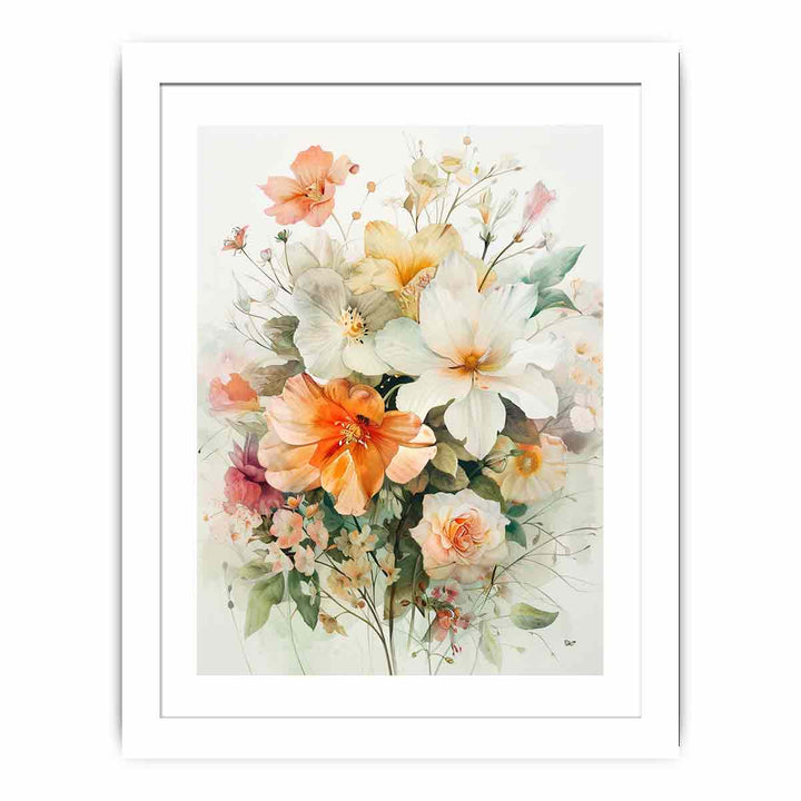 Flower Bouquet  Streched canvas