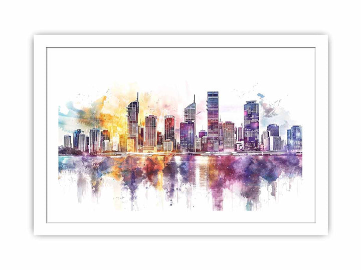 Brisbane Skyline  Streched canvas