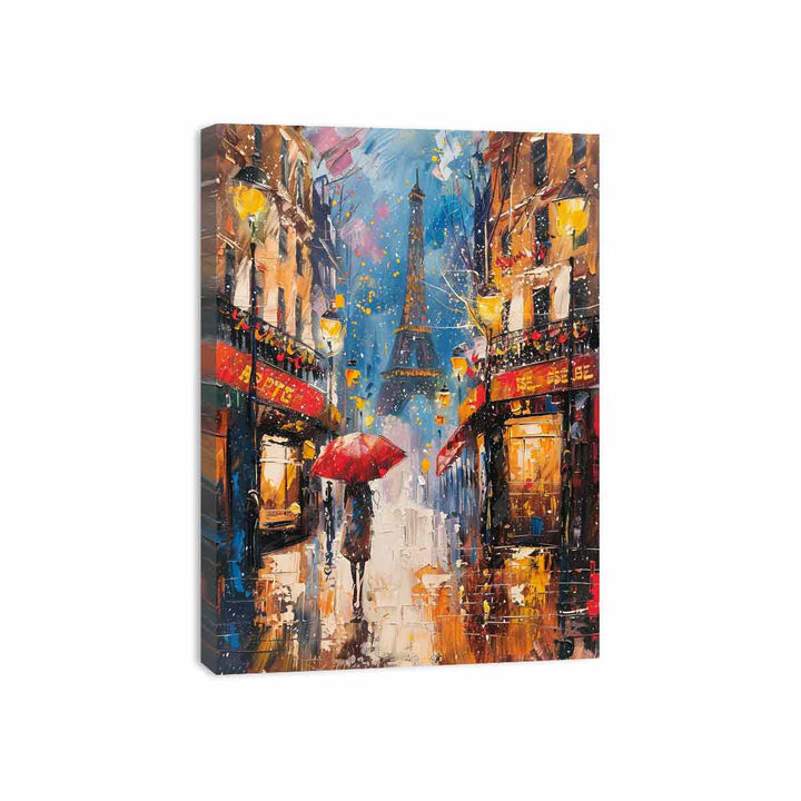 Paris Street Walk  Canvas Print