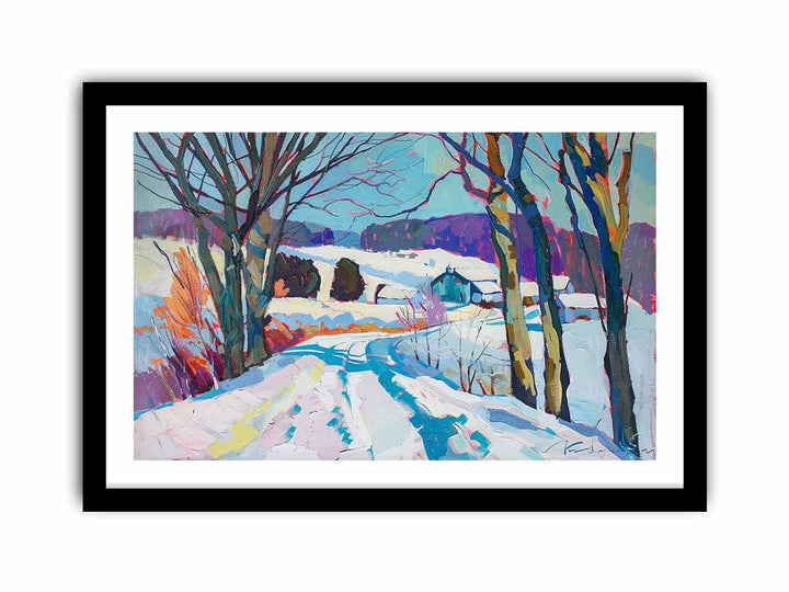 Snow Landscape  Art Print