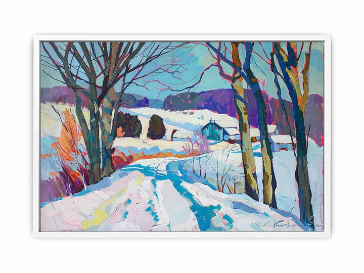 Snow Landscape Framed Print