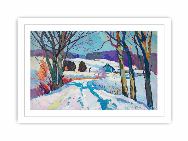 Snow Landscape Streched canvas