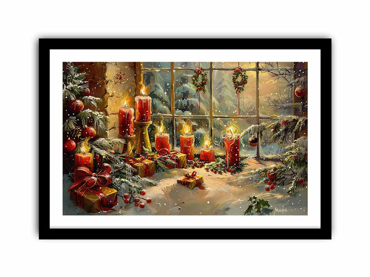 Christmas Candles  Art Print