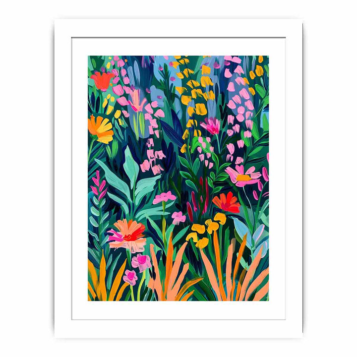 Vibrant Garden  Streched canvas