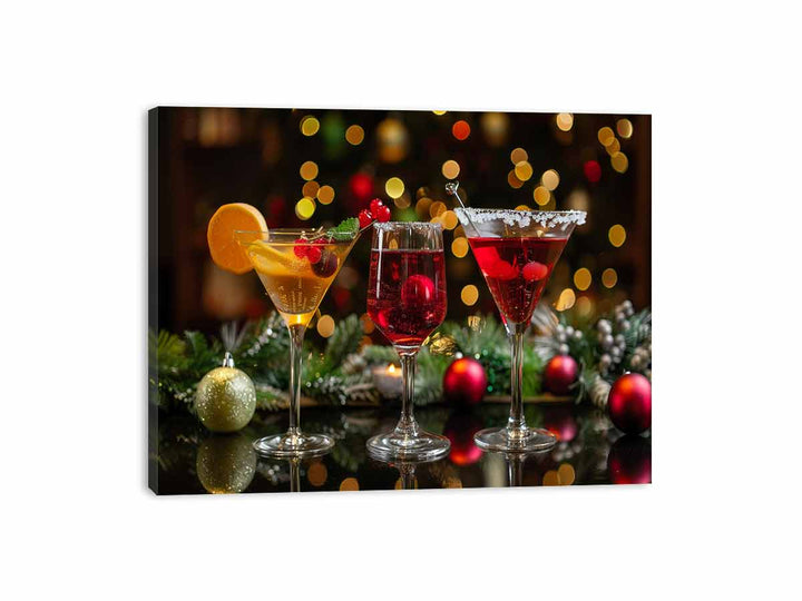 Christmas Mocktails Canvas Print