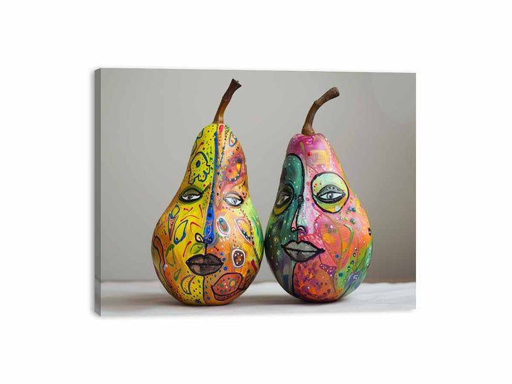 Two Pears Canvas Print