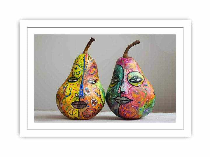 Two Pears Streched canvas