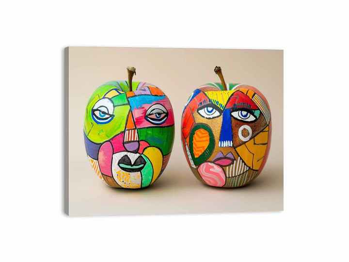 Two Apples Canvas Print