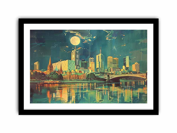 River Side Melbourne  Art Print