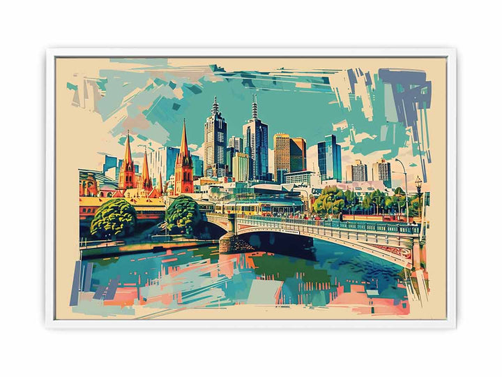 Melbourne Retro  Framed Print