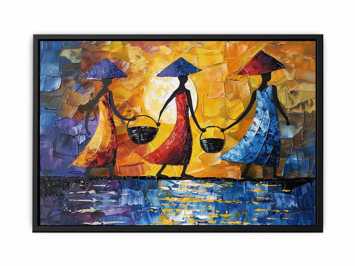 3 African women  Painting