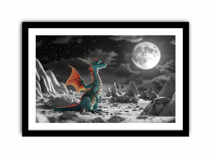 Dinosaur  in Space  Art Print