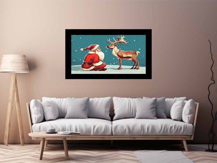 Santa with Reindeer  