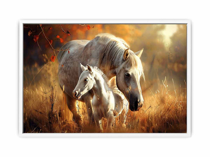 Horse Cute Baby Framed Print