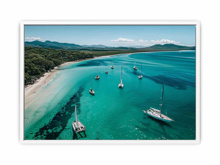 Tangalooma Wrecks Framed Print