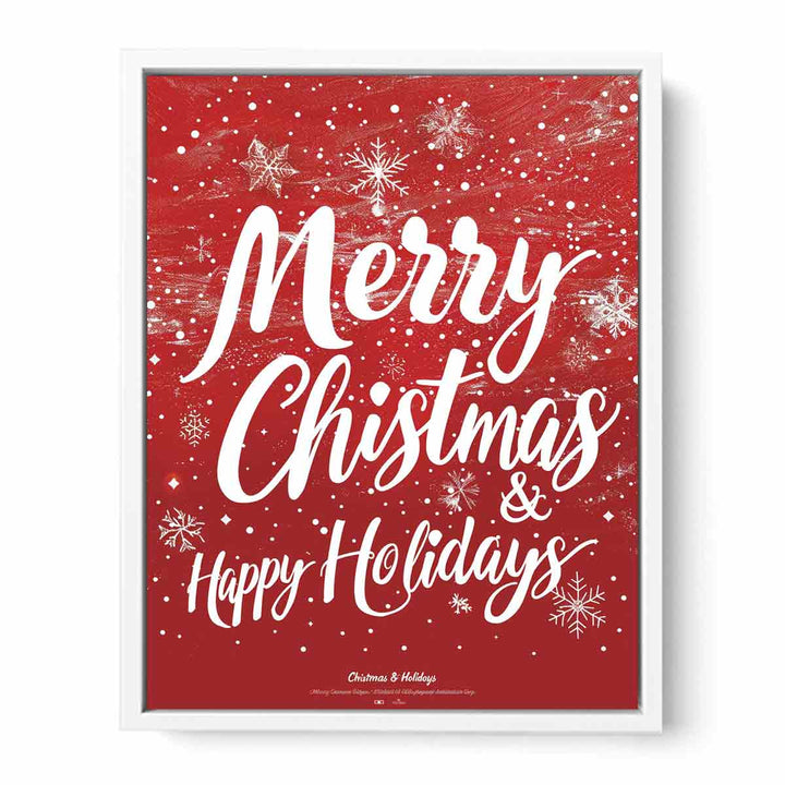 Merry Christmas & Happy Holidays Framed Print