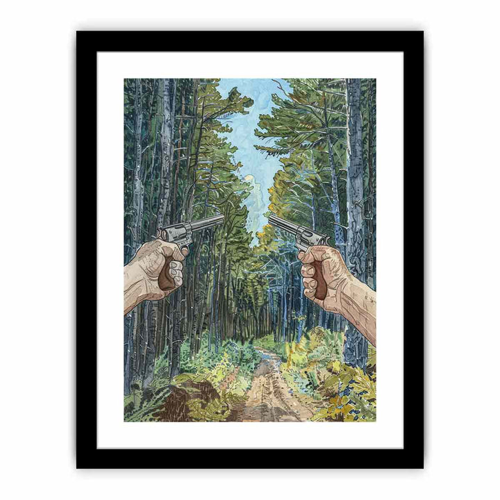 Two Guns  Art Print