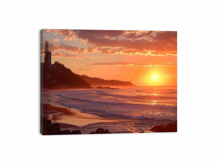 Sunset at Burleigh Heads Canvas Print