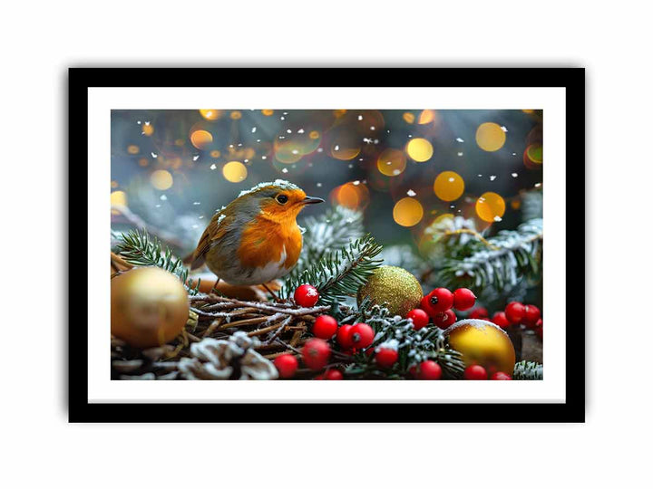 Festive Sparrrow  Art Print