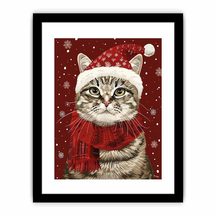 Festive Cat  Art Print