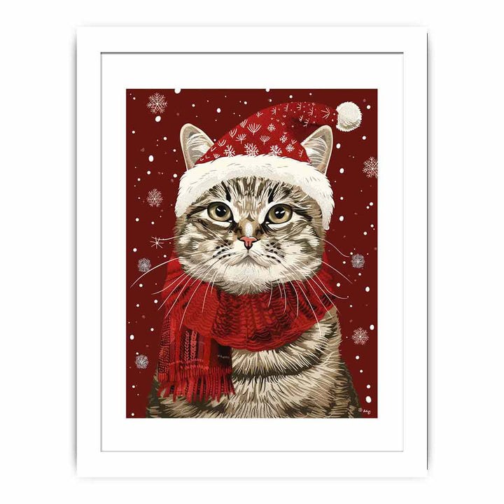 Festive Cat Streched canvas