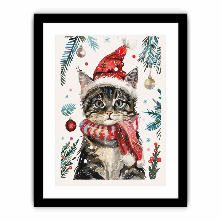 Festive Cat  Art Print