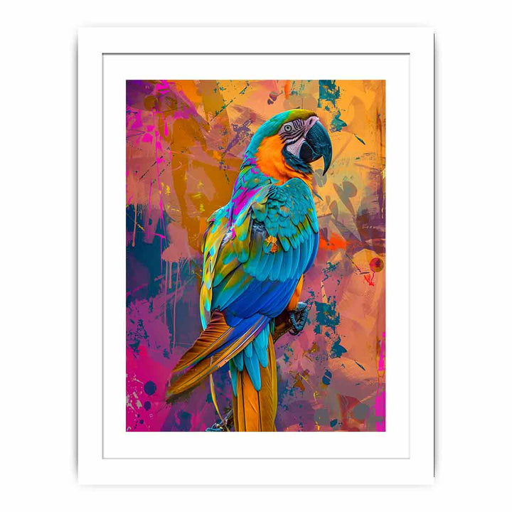 Colorful Parrot  Streched canvas