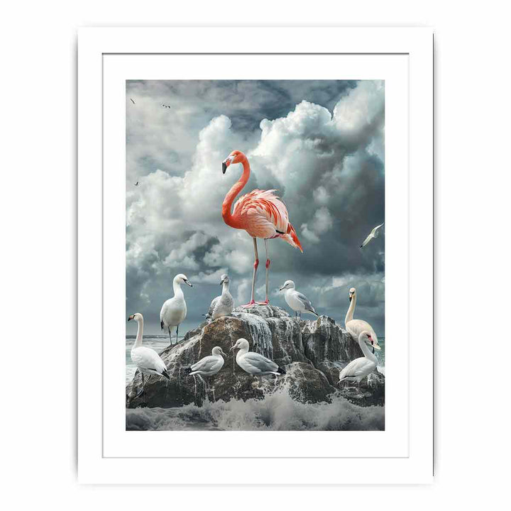 Flamingo  Streched canvas