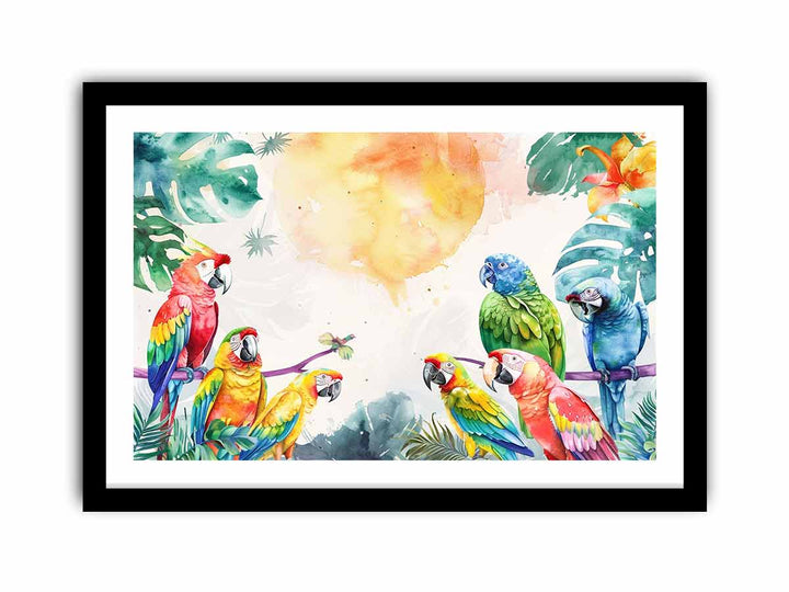 Parrots   Art Print