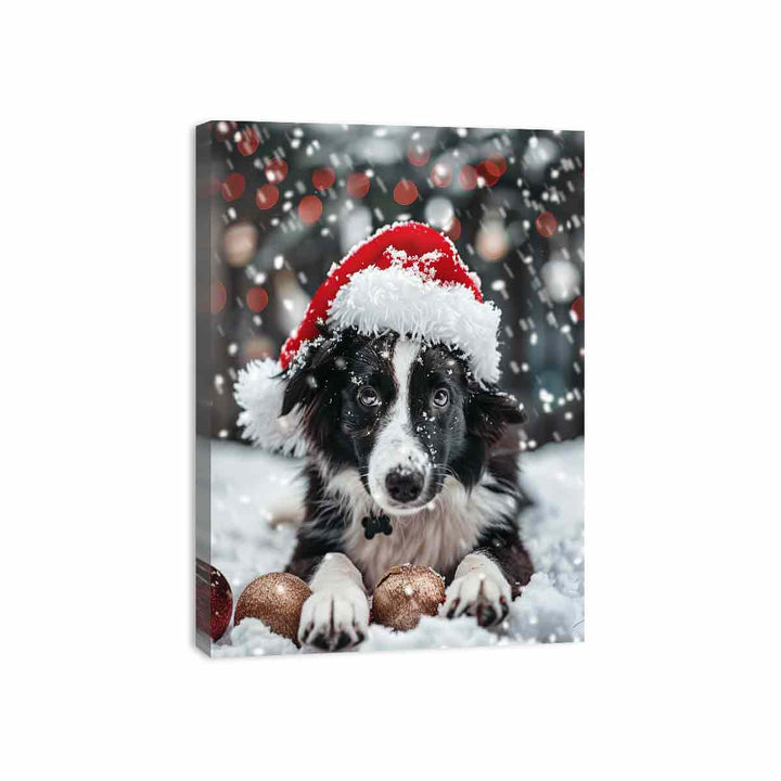 Festive Dog Canvas Print