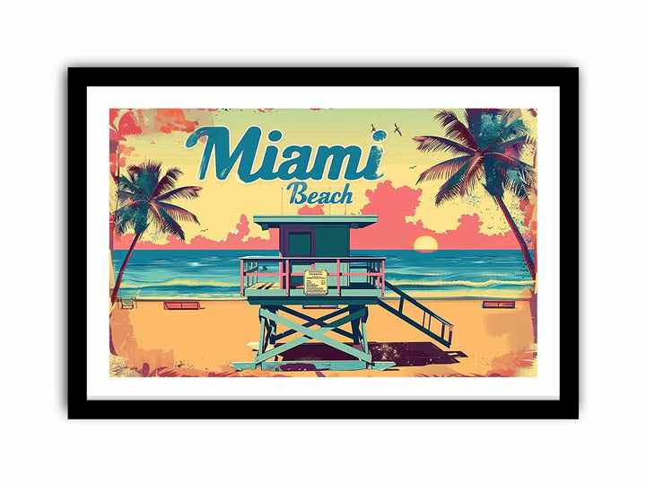 Miami Becch   Art Print