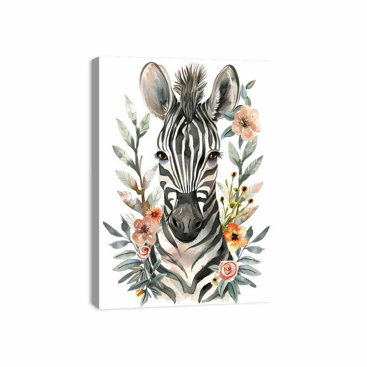 Cute Zebra Canvas Print