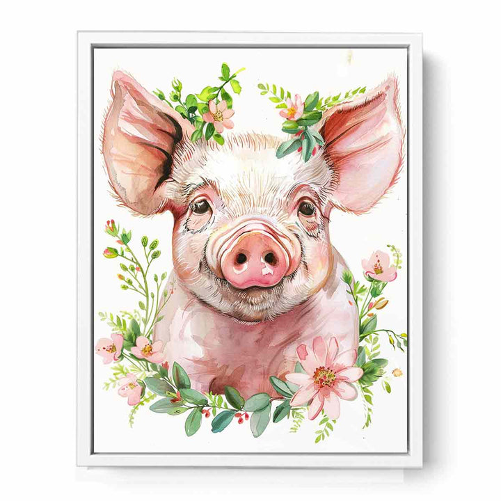 Cute Pig Framed Print